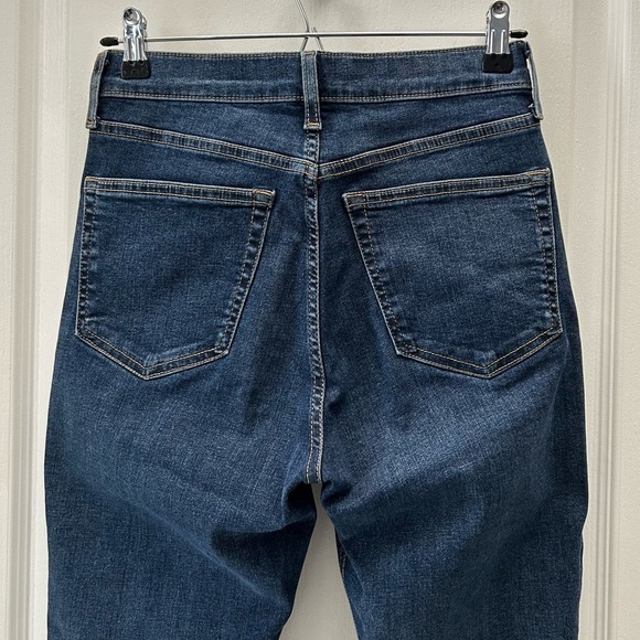 Topshop Jamie Skinny Jeans High Rise Ankle Length Raw Hem Dark Wash Size 26 - Picture 9 of 15